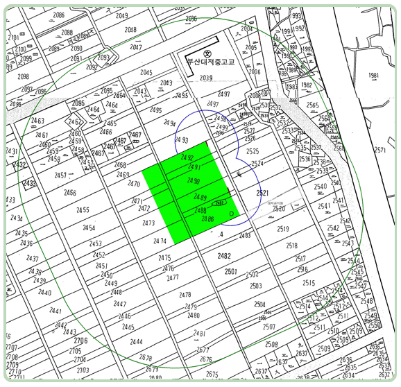 학교정화구역도