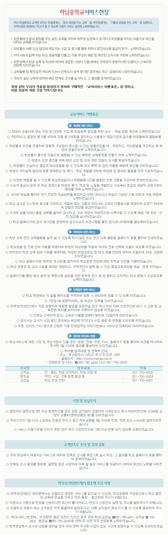 서비스헌장